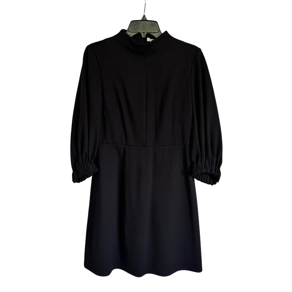 Tibi Black Balloon Sleeve Sheath Mini Dress 6